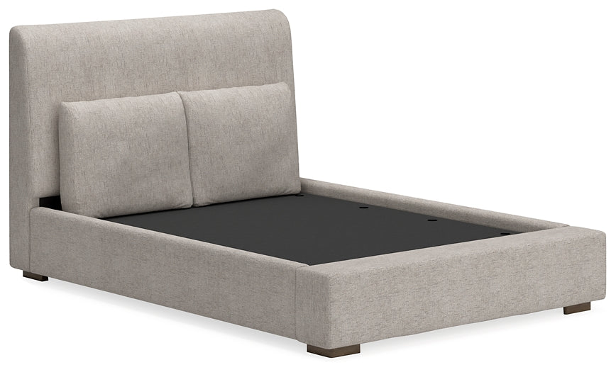 Cabalynn Queen Upholstered Bed with Mirrored Dresser, Chest and Nightstand - Raleigh Outlet