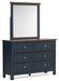 Landocken Twin Panel Bed with Mirrored Dresser - Raleigh Outlet