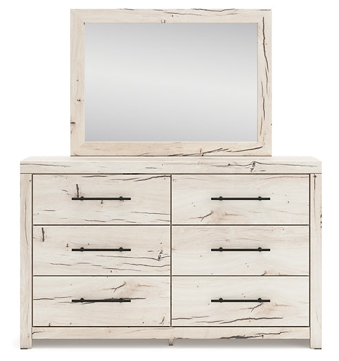 Lawroy Twin Panel Bed with Mirrored Dresser and Nightstand - Raleigh Outlet