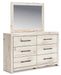 Lawroy Twin Panel Bed with Mirrored Dresser and Nightstand - Raleigh Outlet