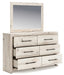 Lawroy Twin Panel Bed with Mirrored Dresser and Nightstand - Raleigh Outlet
