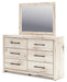 Lawroy Twin Panel Bed with Mirrored Dresser and Nightstand - Raleigh Outlet