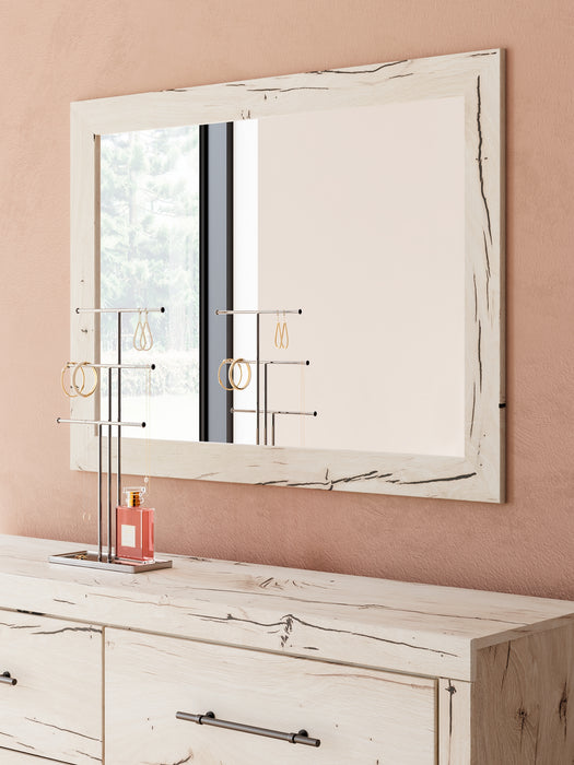 Lawroy Queen Panel Headboard with Mirrored Dresser and Nightstand