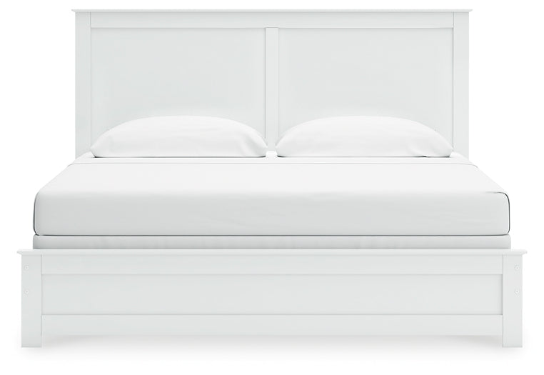 Bostwick Shoals King Panel Bed with Mirrored Dresser