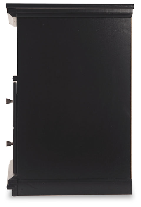 Maribel Twin Panel Bed with Mirrored Dresser, Chest and Nightstand