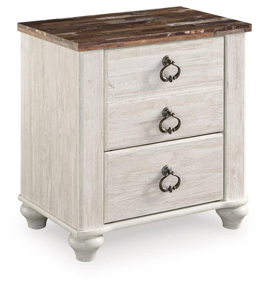 Willowton Two Drawer Night Stand - alternate view 2