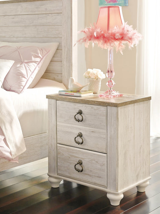 Willowton Two Drawer Night Stand - alternate view 3