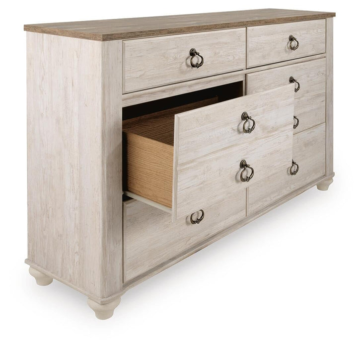 Willowton Six Drawer Dresser - alternate view 4