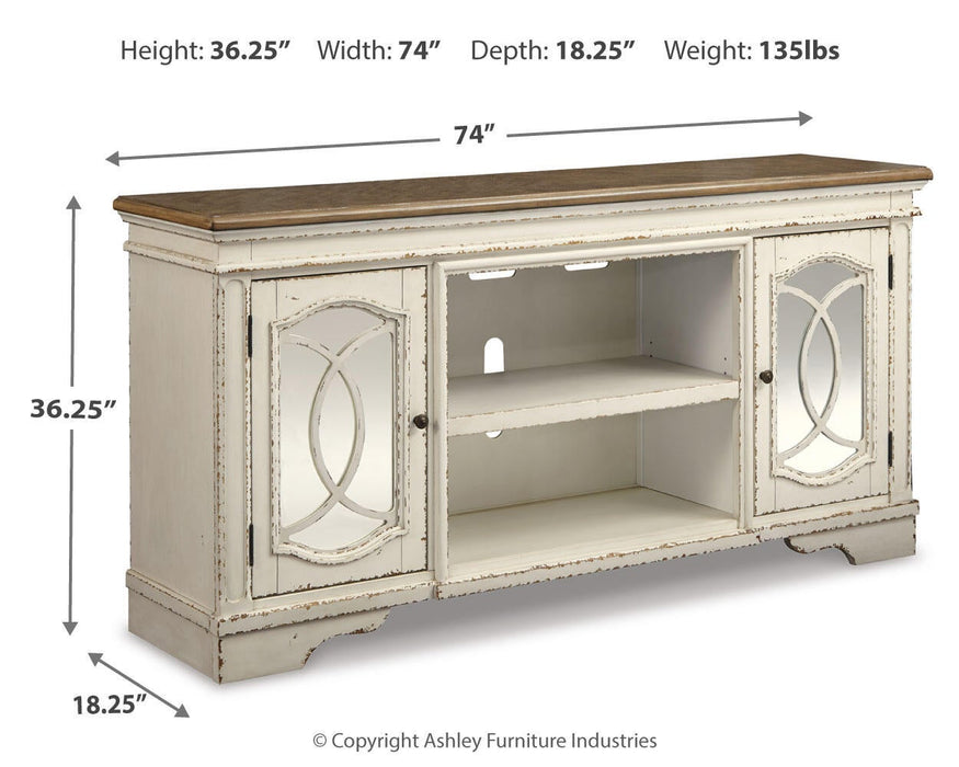 Realyn XL TV Stand w/Fireplace Option - alternate view 7