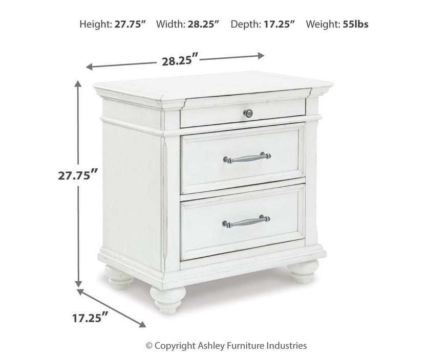 Kanwyn Three Drawer Night Stand - alternate view 4