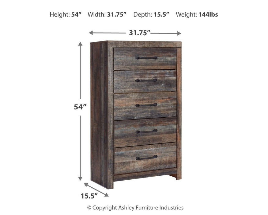 Drystan Five Drawer Chest - alternate view 5
