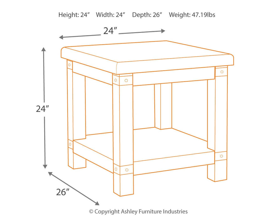 Carynhurst Rectangular End Table - alternate view 7