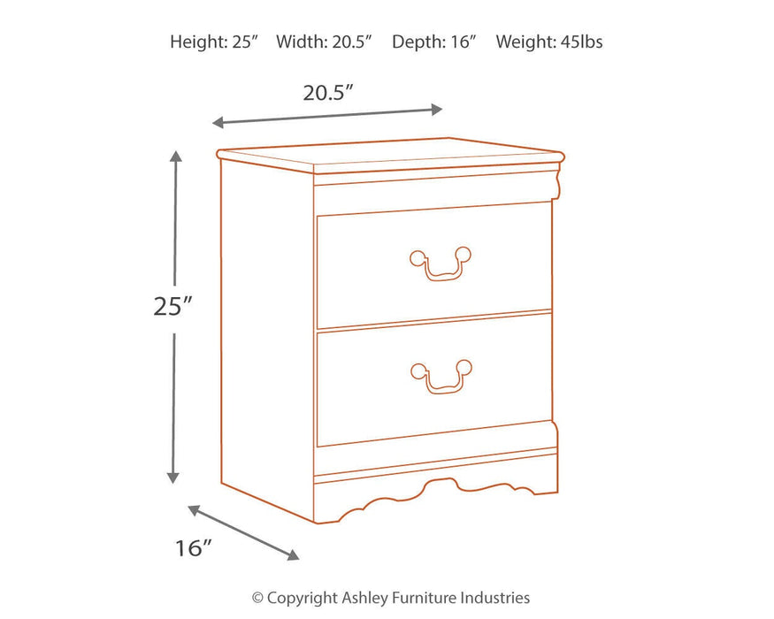 Anarasia Two Drawer Night Stand - alternate view 4