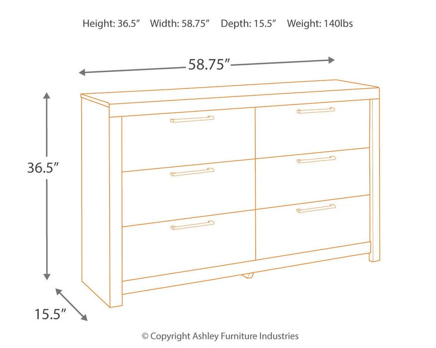 Derekson Six Drawer Dresser - alternate view 5