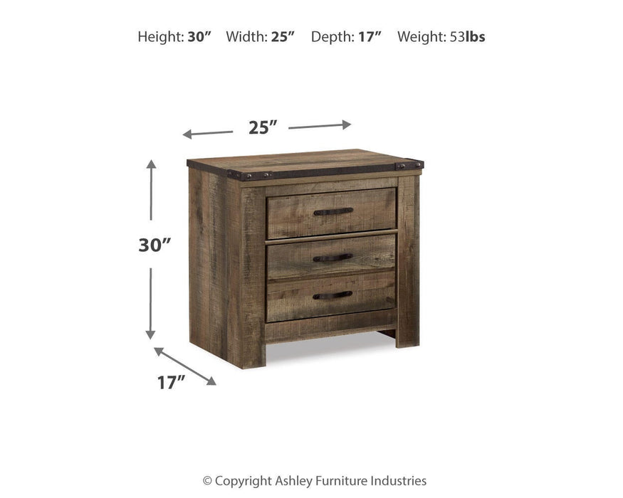 Trinell Two Drawer Night Stand - alternate view 4