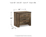 Trinell Two Drawer Night Stand - alternate view 4