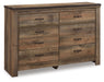 Trinell Six Drawer Dresser - alternate view 2