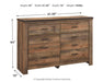 Trinell Six Drawer Dresser - alternate view 5