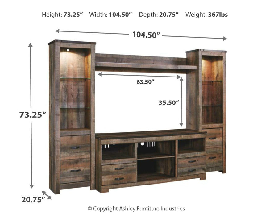 Trinell 4-Piece Entertainment Center - alternate view 4