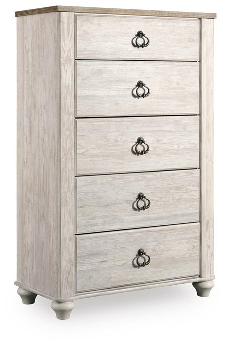 Willowton Five Drawer Chest - alternate view 2