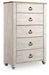 Willowton Five Drawer Chest - alternate view 2