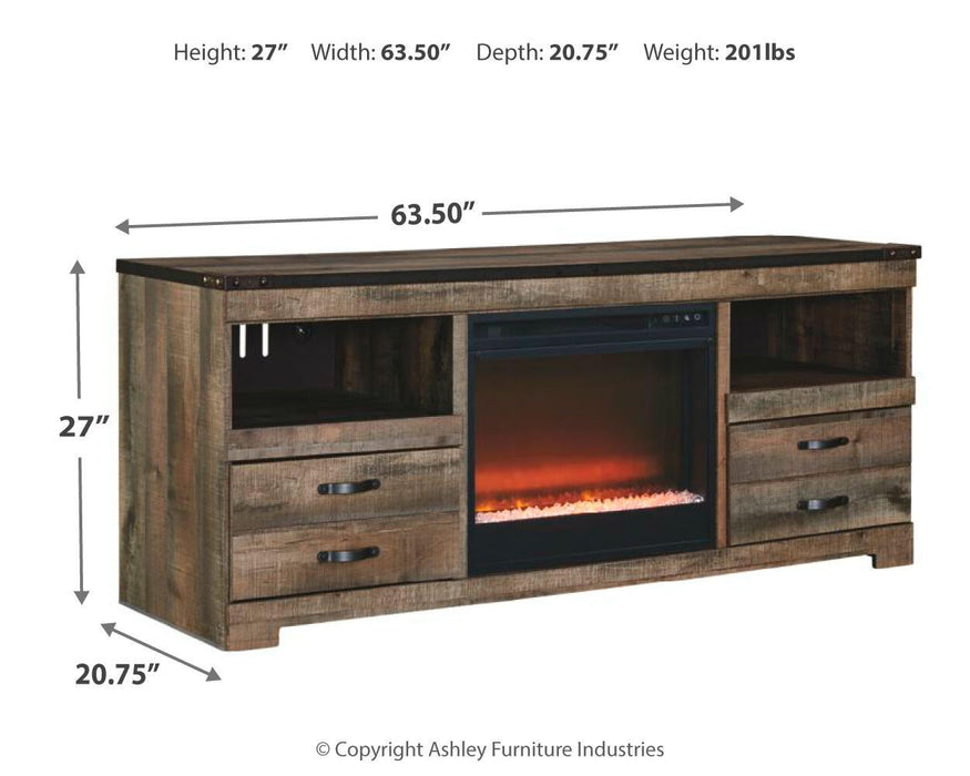 Trinell 63" TV Stand with Electric Fireplace - alternate view 4