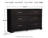 Belachime Six Drawer Dresser - alternate view 4