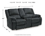 Draycoll DBL Rec Loveseat w/Console - alternate view 8