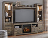 Trinell 4-Piece Entertainment Center with Electric Fireplace - alternate view 3
