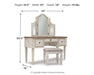 Realyn Vanity/Mirror/Stool (3/CN) - alternate view 4