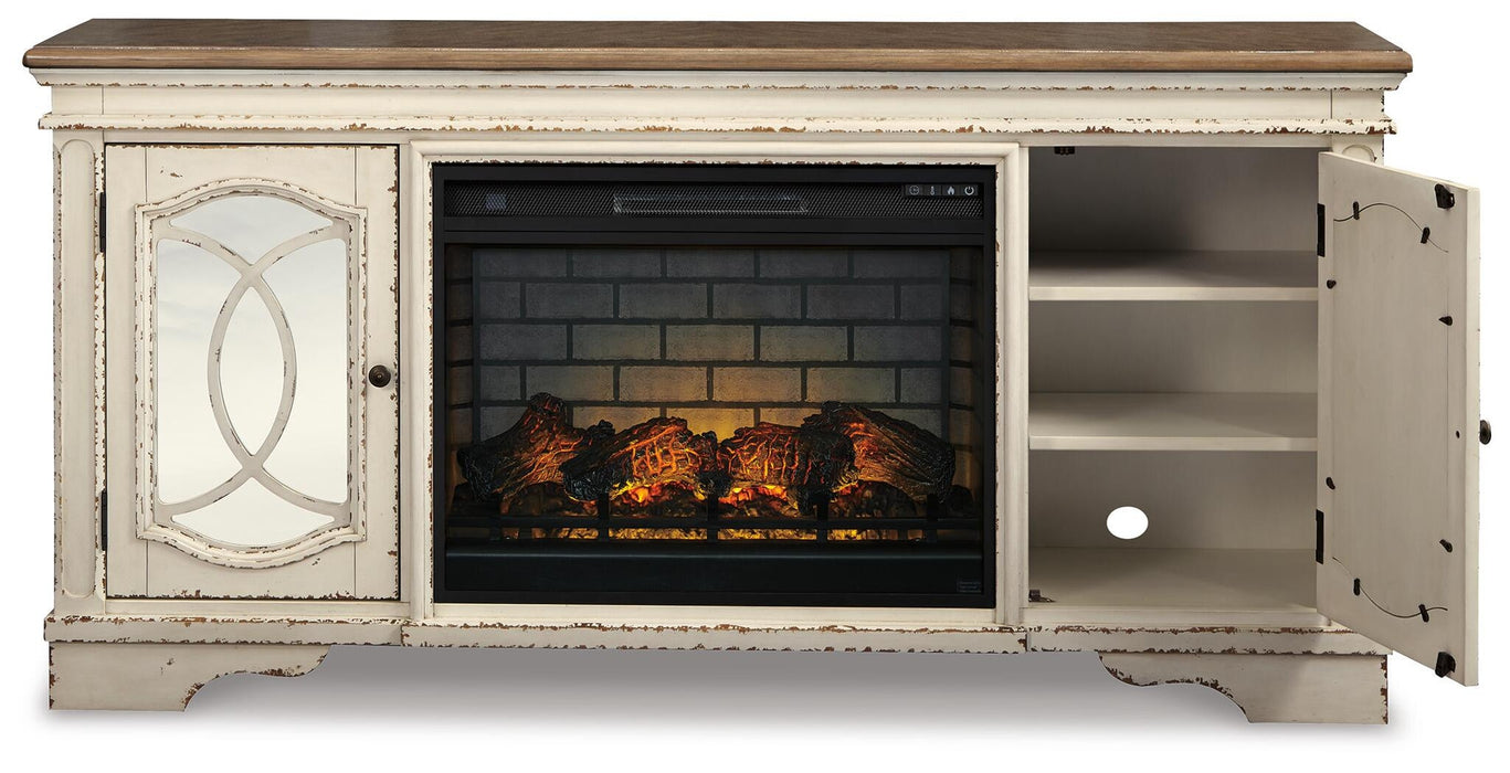 Realyn 74" TV Stand with Electric Fireplace - alternate view 3