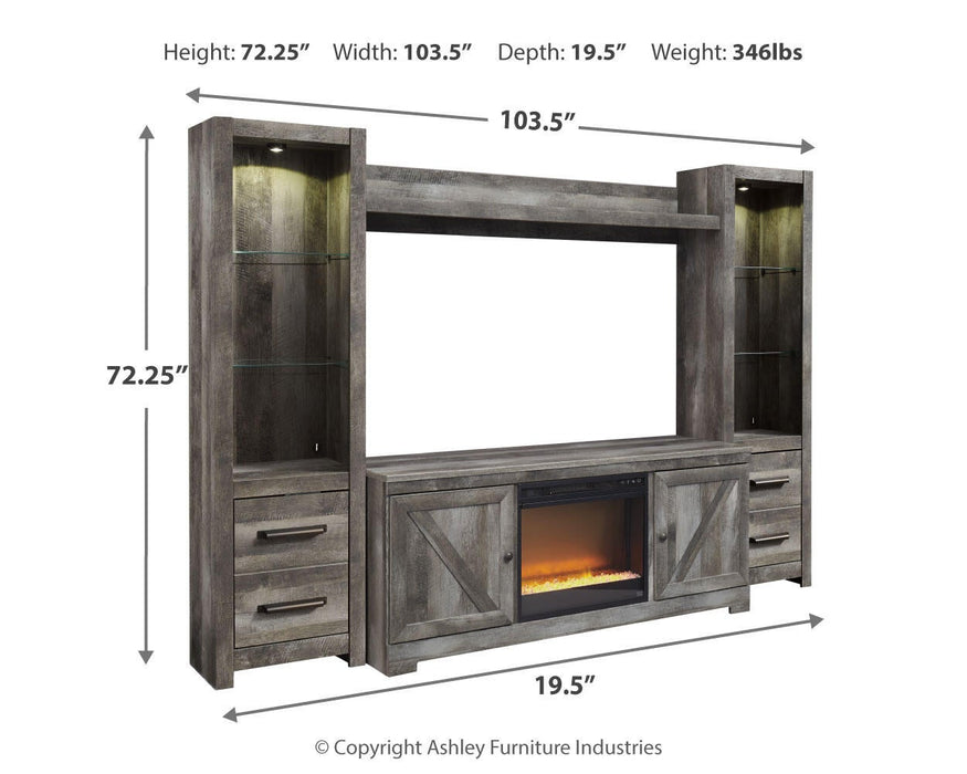 Wynnlow 4-Piece Entertainment Center with Electric Fireplace - alternate view 10