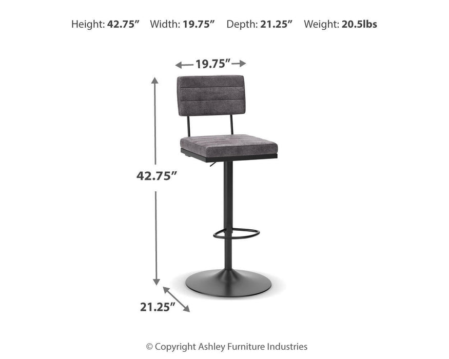Strumford Tall Swivel Barstool (2/CN) - alternate view 4