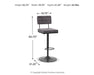 Strumford Tall Swivel Barstool (2/CN) - alternate view 4