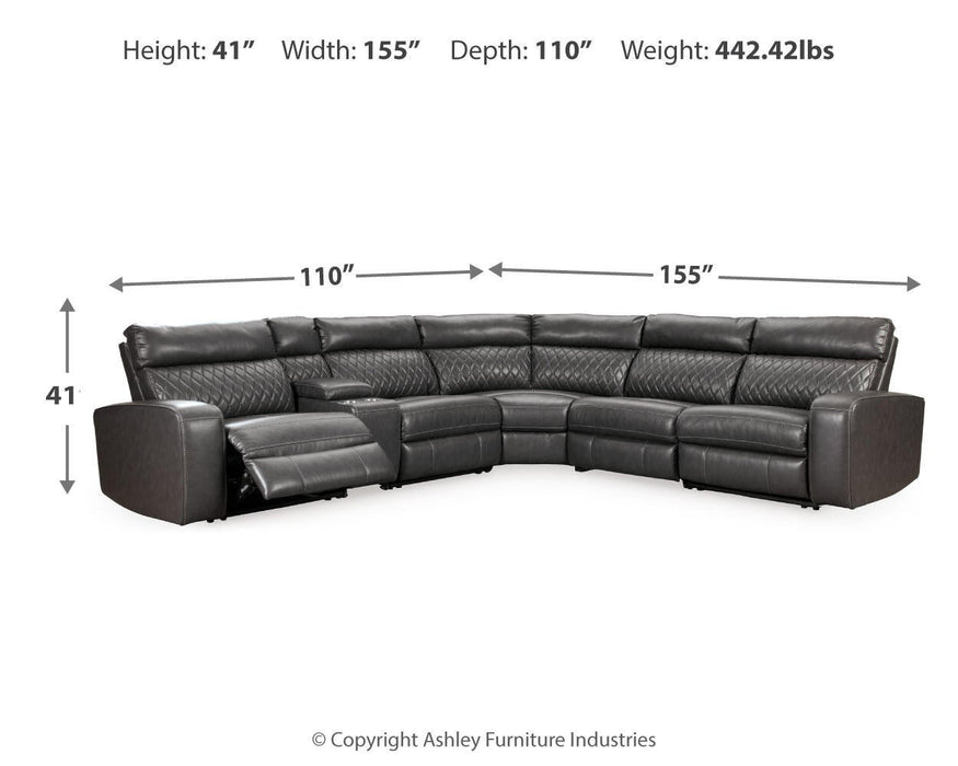 Samperstone 6-Piece Power Reclining Sectional - alternate view 8