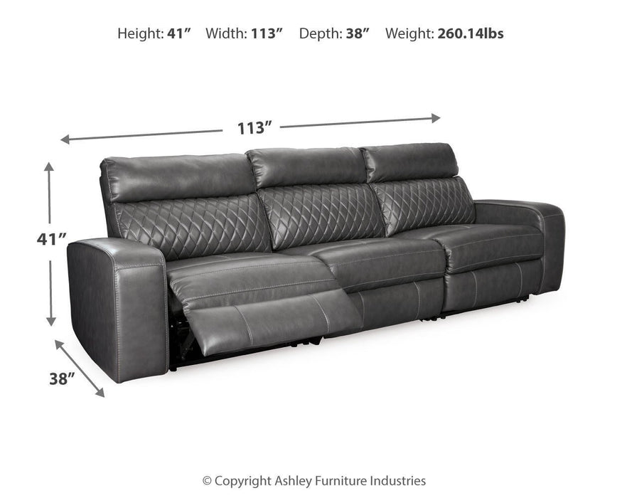 Samperstone 3-Piece Power Reclining Sectional Sofa - alternate view 5