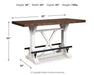 Valebeck RECT Dining Room Counter Table - alternate view 6