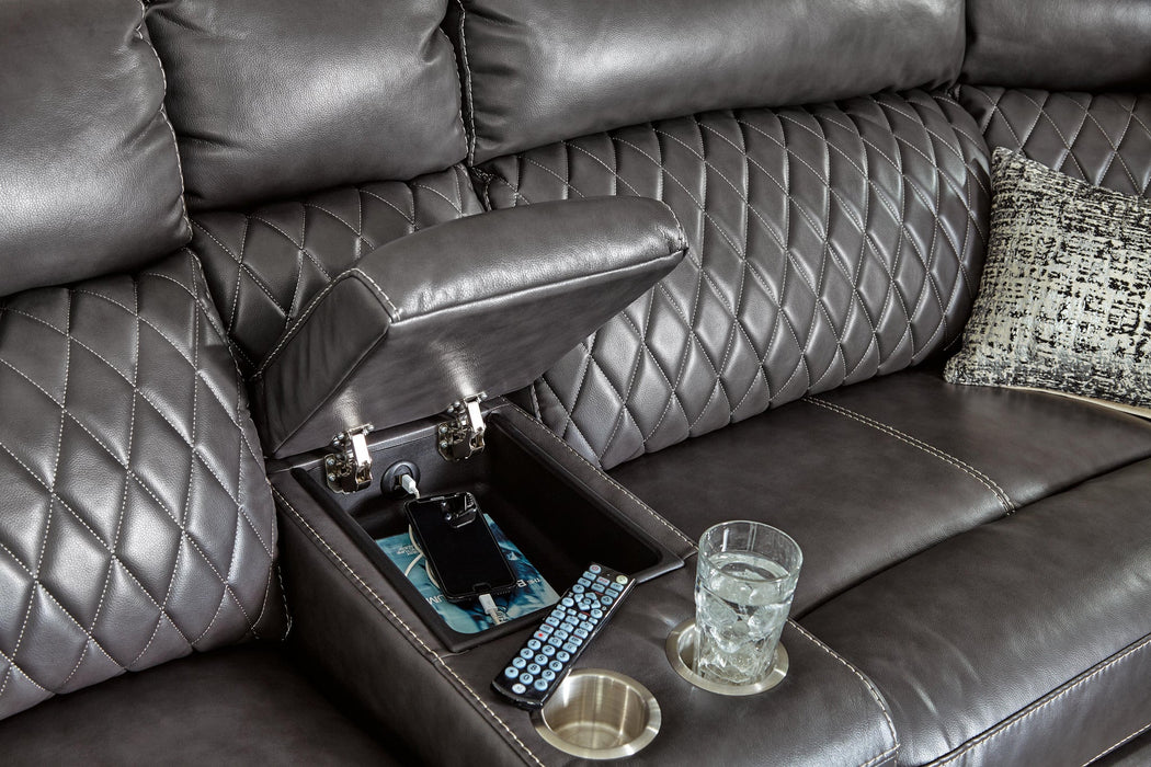 Samperstone 3-Piece Power Reclining Sectional Loveseat - alternate view 4