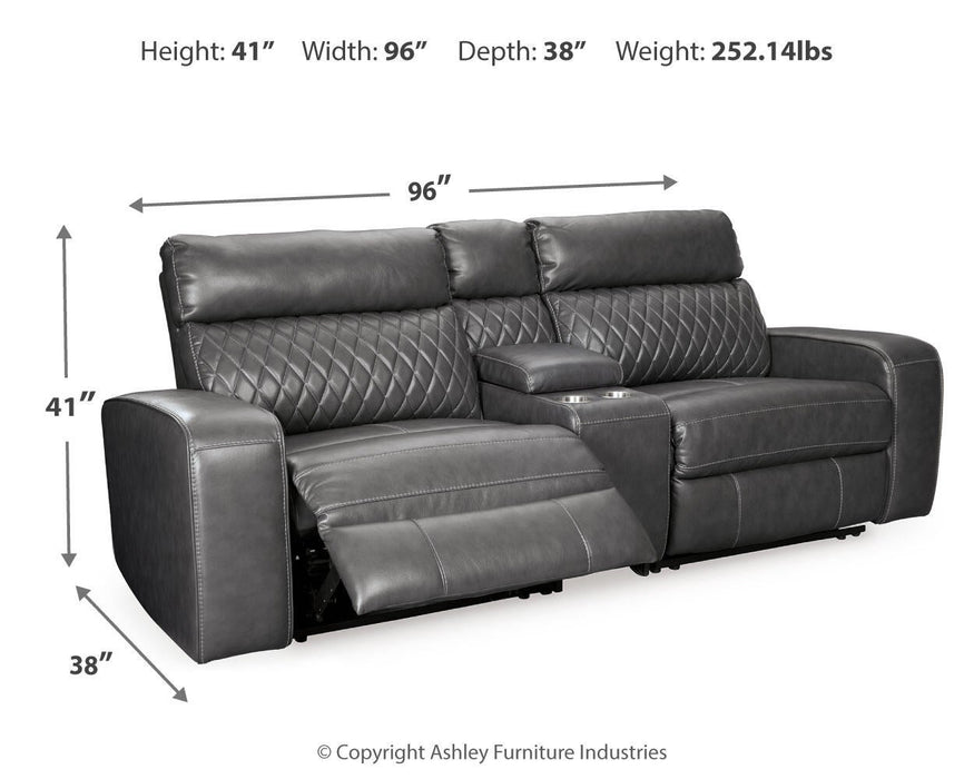 Samperstone 3-Piece Power Reclining Sectional Loveseat - alternate view 6