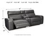 Samperstone 3-Piece Power Reclining Sectional Loveseat - alternate view 6