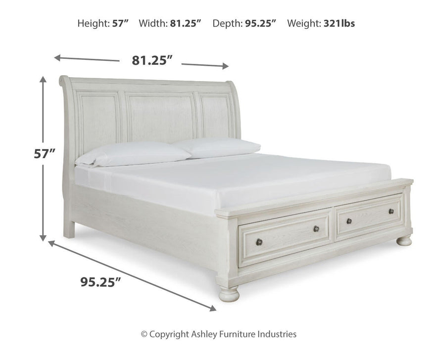 Robbinsdale King Sleigh Bed with Storage - alternate view 5
