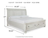 Robbinsdale King Sleigh Bed with Storage - alternate view 5