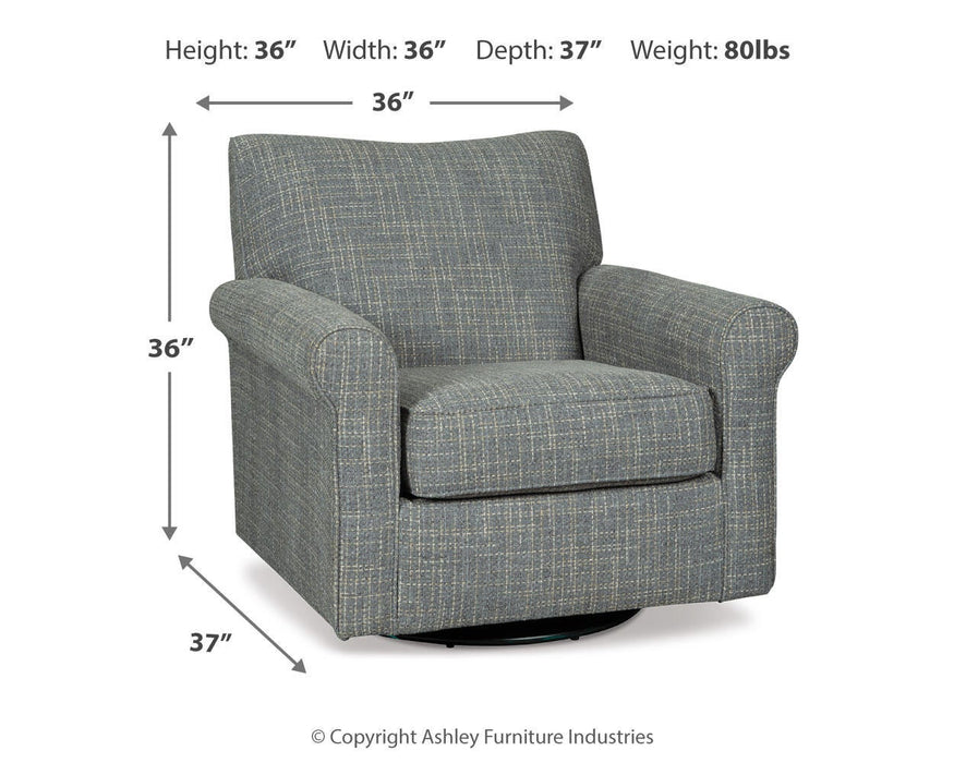 Renley Swivel Glider Accent Chair - alternate view 7