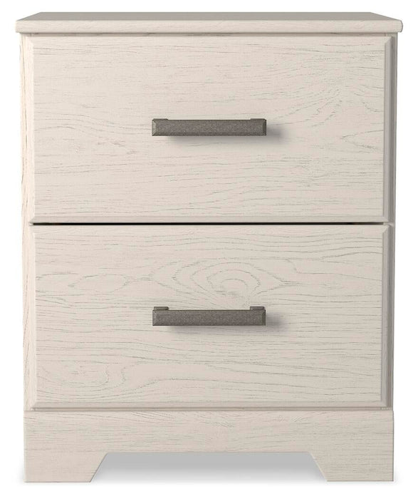 Stelsie Two Drawer Night Stand - alternate view 3