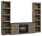 Trinell 3-Piece Entertainment Center with Electric Fireplace