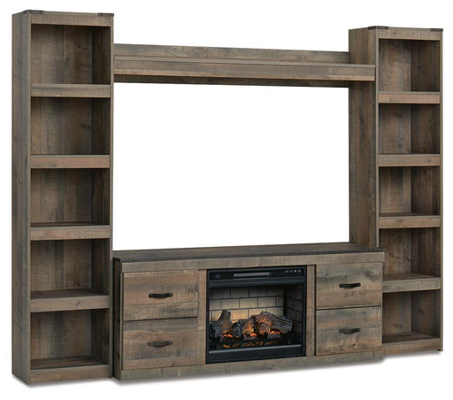 Trinell 4-Piece Entertainment Center with Electric Fireplace - alternate view 2