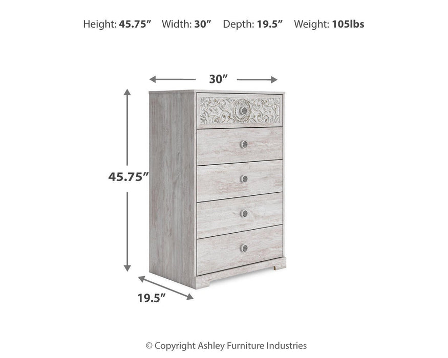 Paxberry Five Drawer Chest - alternate view 8