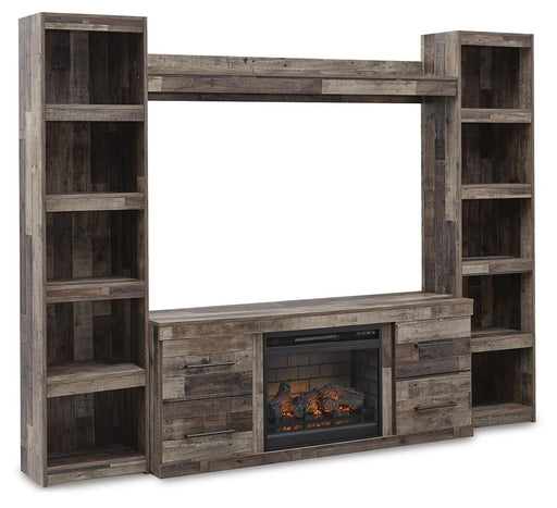 Derekson 4-Piece Entertainment Center with Electric Fireplace - alternate view 2