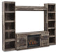 Derekson 4-Piece Entertainment Center with Electric Fireplace - alternate view 2
