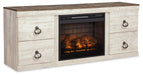 Willowton 4-Piece Entertainment Center with Electric Fireplace - alternate view 3